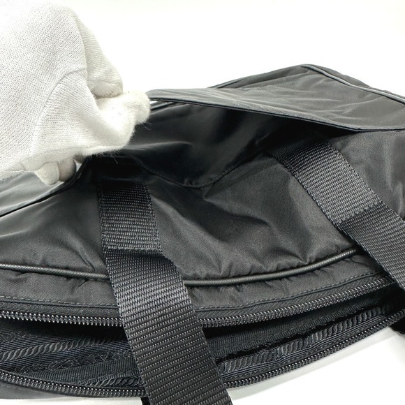 Prada Triangle Handbag Business Bag Nylon Black - Picture 9 of 9